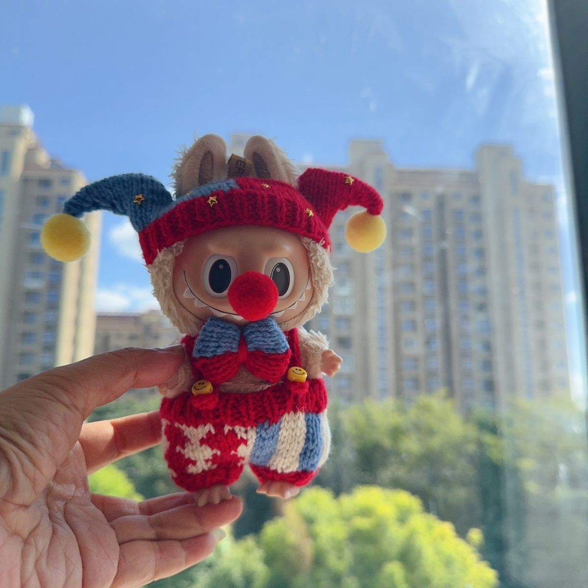 labuboo clothes pure hand-woven vinyl doll  clown costume