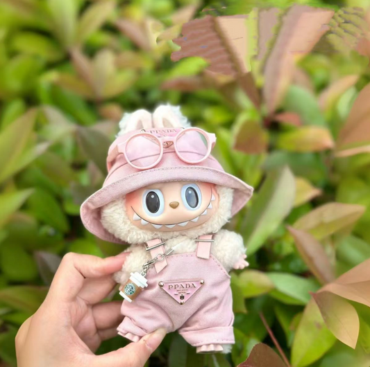 Labuboo doll clothes 17cm one, two and three generations labuboo pink dopamine chestnut cocoa sitting party suit