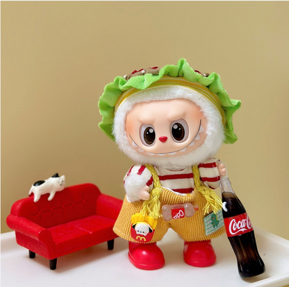 Labubu  Clothes Burger Coke Party