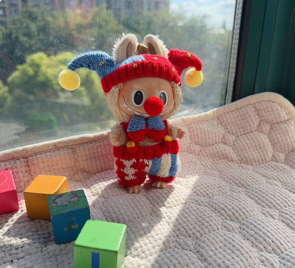 labuboo clothes pure hand-woven vinyl doll  clown costume