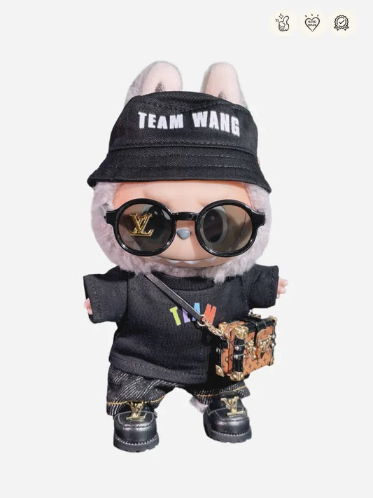 LABUBU Clothes Jackson Wang Black Outift