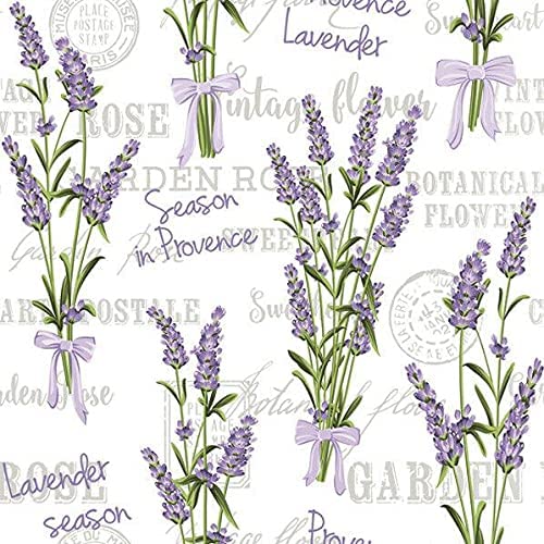 Flowers Napkins Lavender Decorative Floral Paper Decoupage Napkin #5165