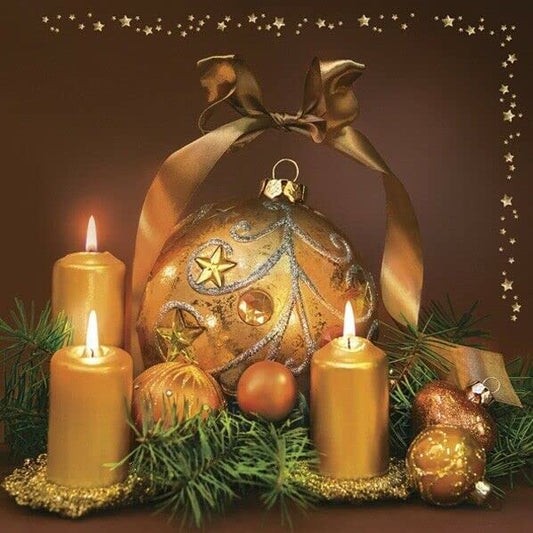 Christmas Napkins Ornaments Decorative Xmas Paper Decoupage Napkin #2138