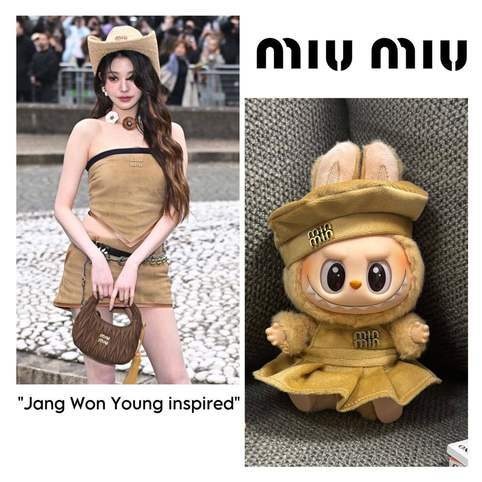 Labubu macaron sitting doll pendant small fragrance style set