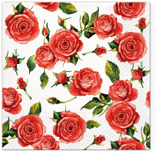 Flowers Napkins Roses Decorative Floral Paper Decoupage Napkin #5158